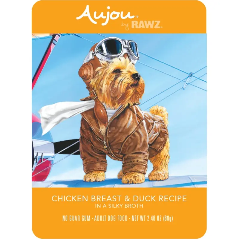 Rawz K9 Aujou Shredded Chicken Duck 2.46oz PCH
