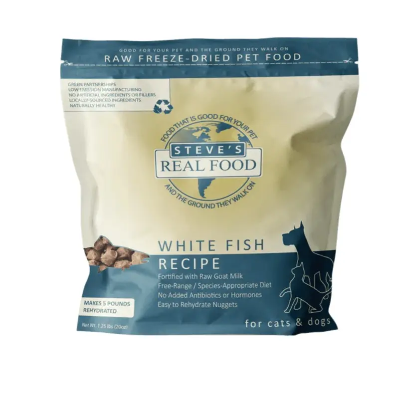 Steve's Freeze Dried Nuggets Whitefish 20oz