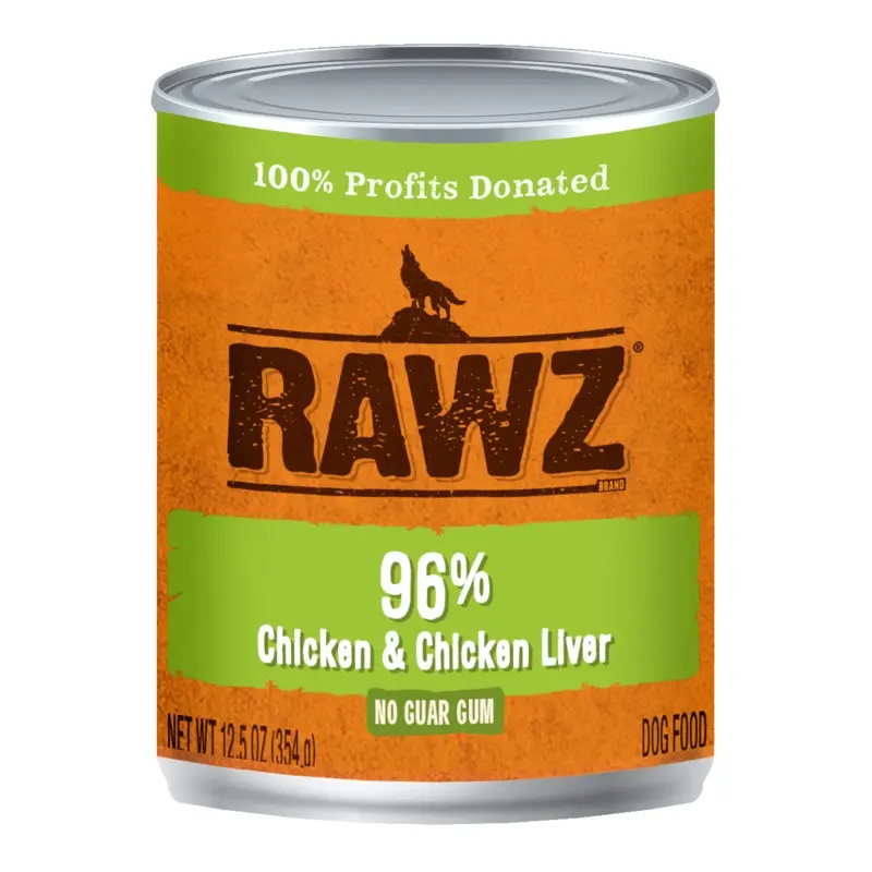 Rawz K9 Cans 96% Chicken & Liver Pate 12.5oz*