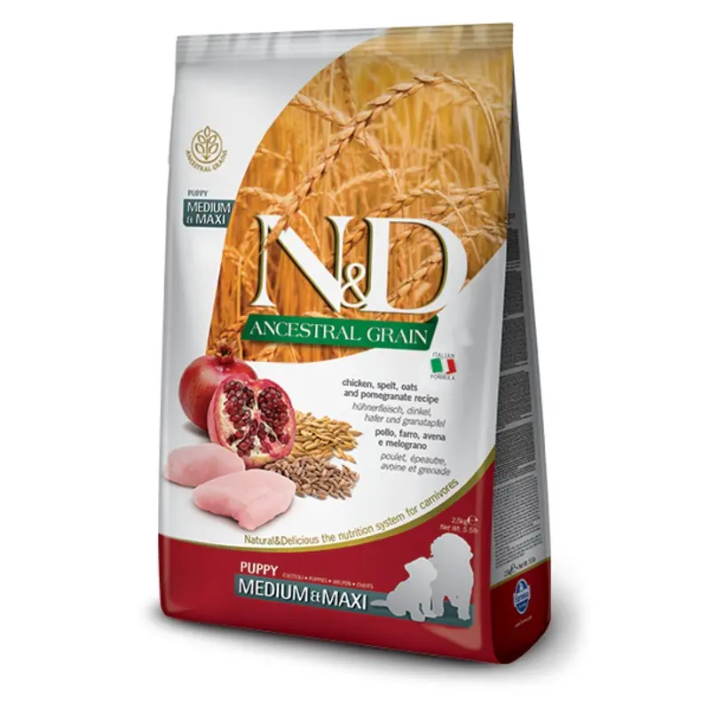 Farmina N&D K9 AG Chicken Pomegranate Puppy Med/Maxi
