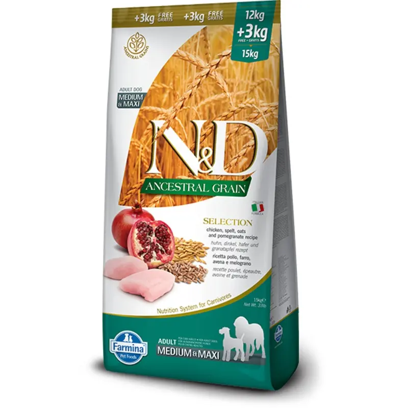 Farmina N&D K9 AG Select Chicken Pomegranate Adult Med/Maxi