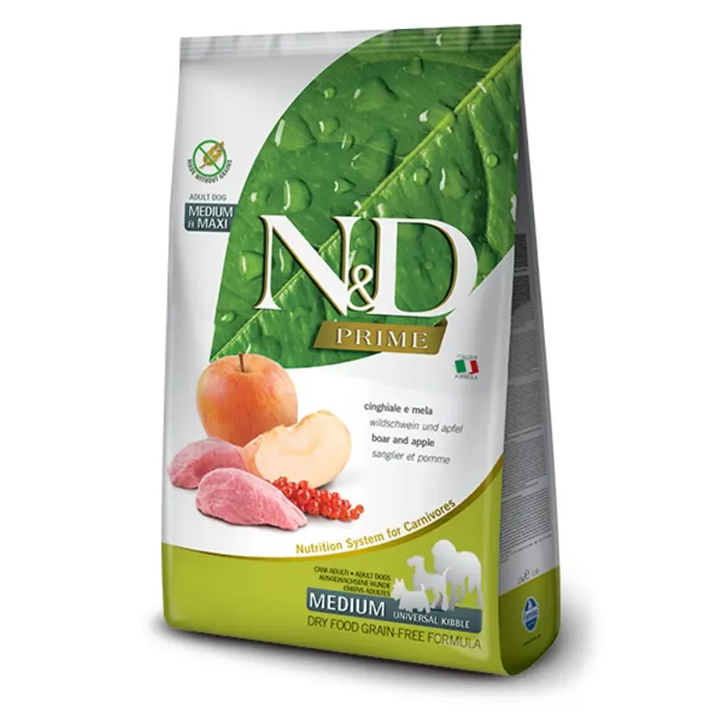 Farmina N&D K9 GF Prime Boar Apple Adult Med & Maxi