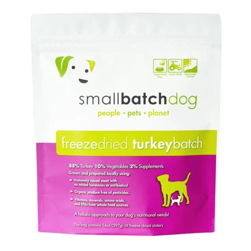 Small Batch K9 Freeze Dried Turkey Sliders 14oz*