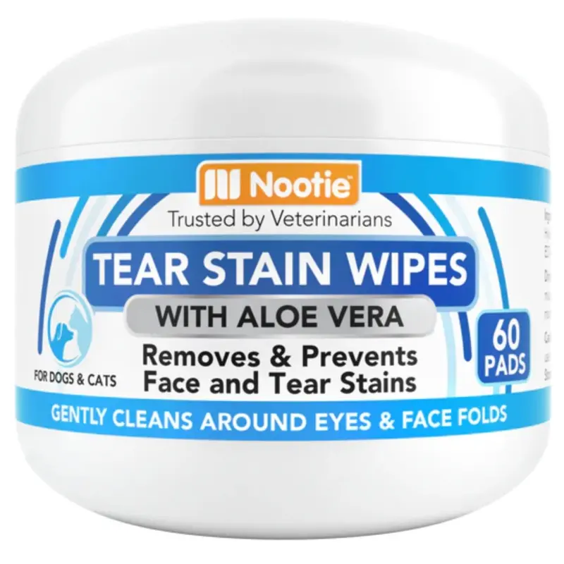 Nootie Dog Tear Stain Wipe Aloe 60ct