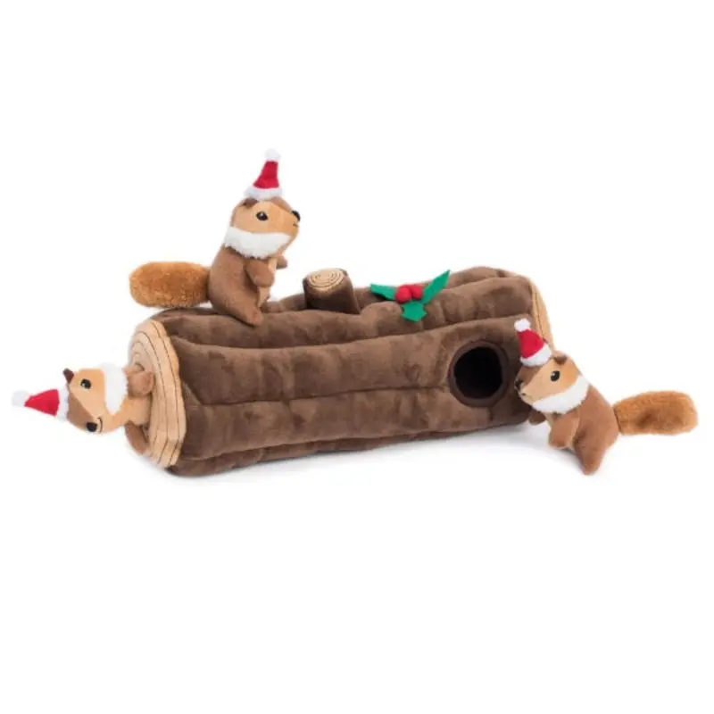 Zippy Paws Holiday Burrows Yule Log