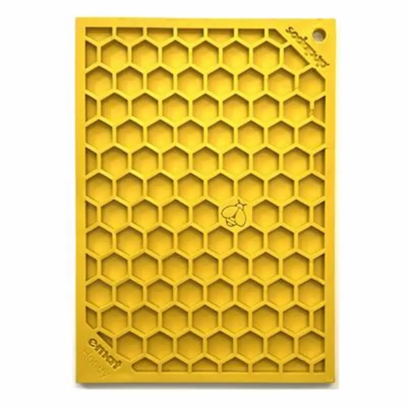 Soda Pup Honeycomb Lick Mat Yellow