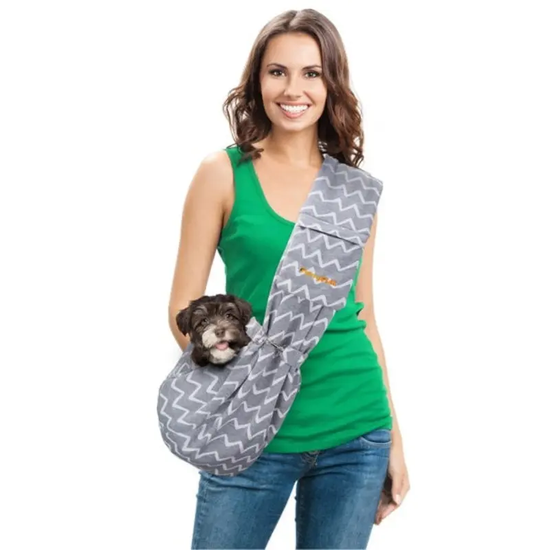 FF Adjustable Pocket Pet Sling Chevron Gray