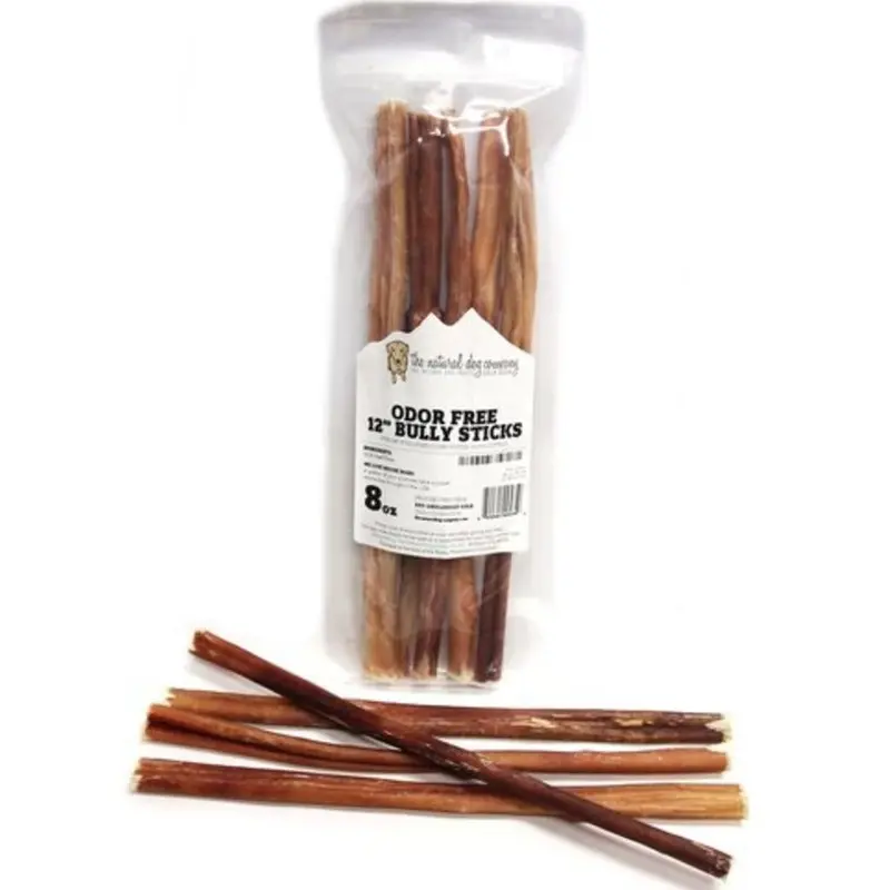 Natural Dog 12in Bully Sticks Odor Free