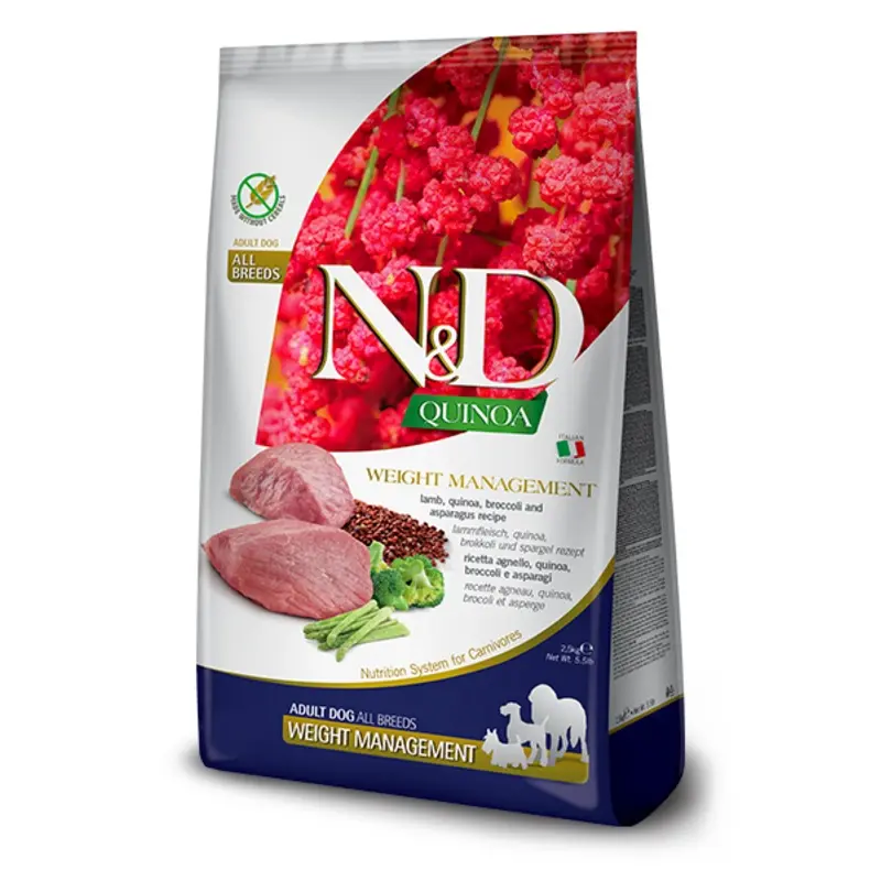 Farmina N&D K9 GF Quinoa Weight Management Lamb Med/Maxi