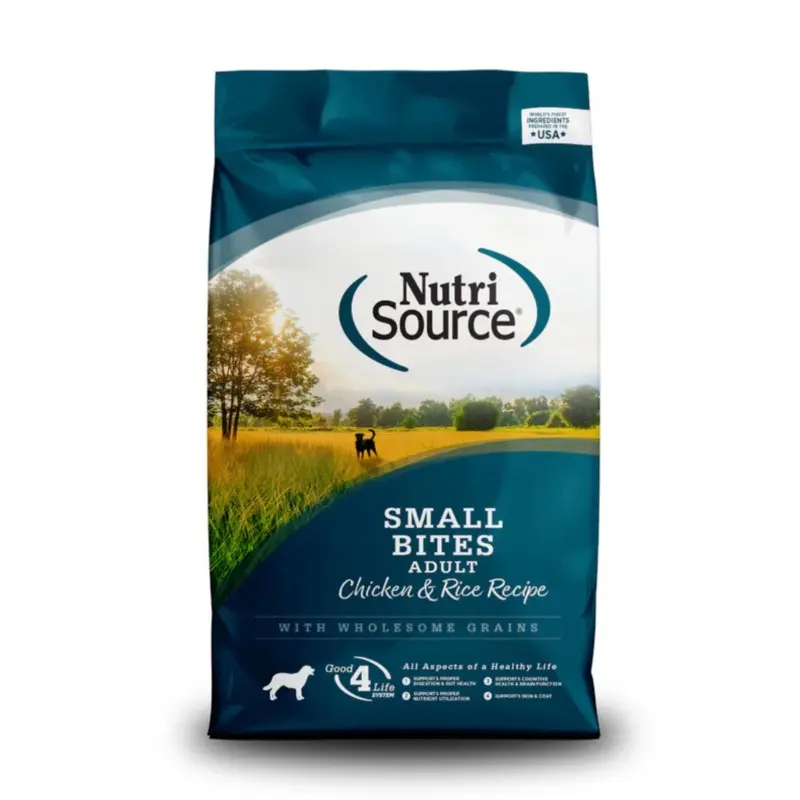 NutriSource Adult Chicken Rice Sm Bites