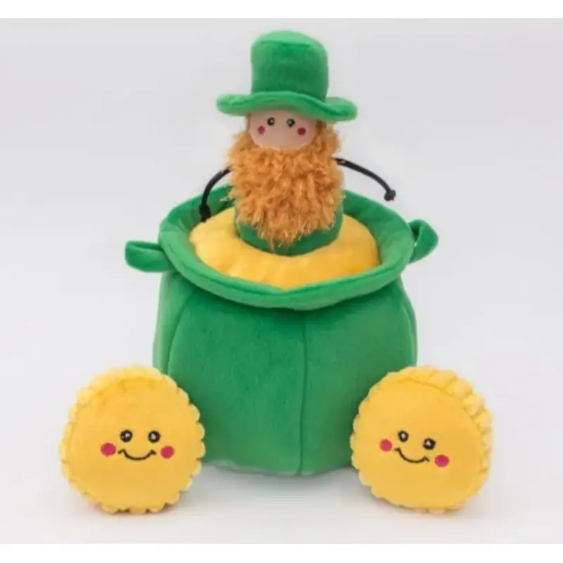 ZIPPY PAWS ST. PATRICK'S BURROW DOG TOY - POT OF GOLD