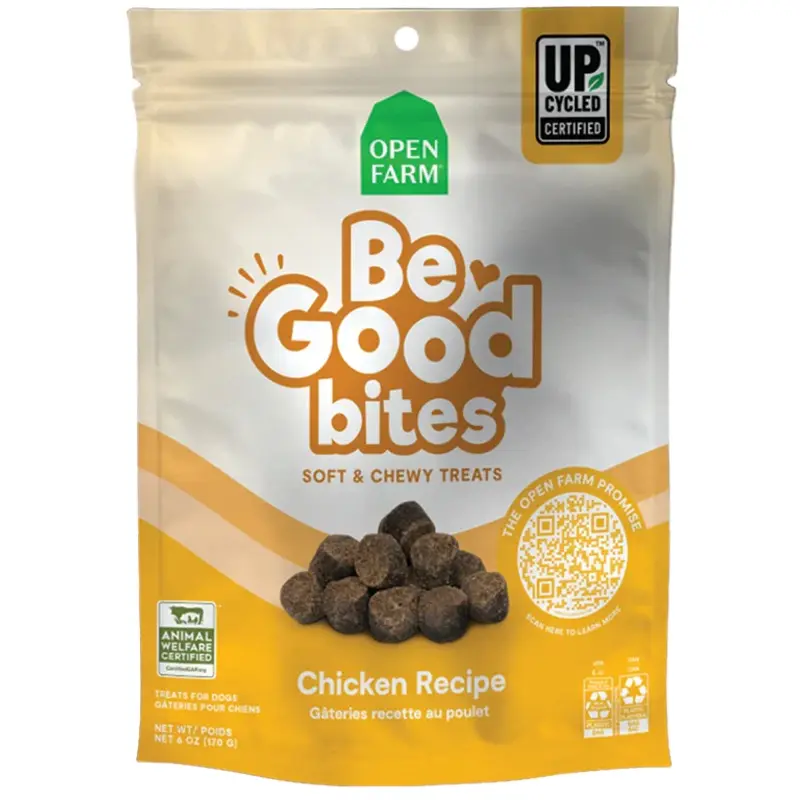OPEN FARM BE GOOD BITES CHICKEN DOG TREATS