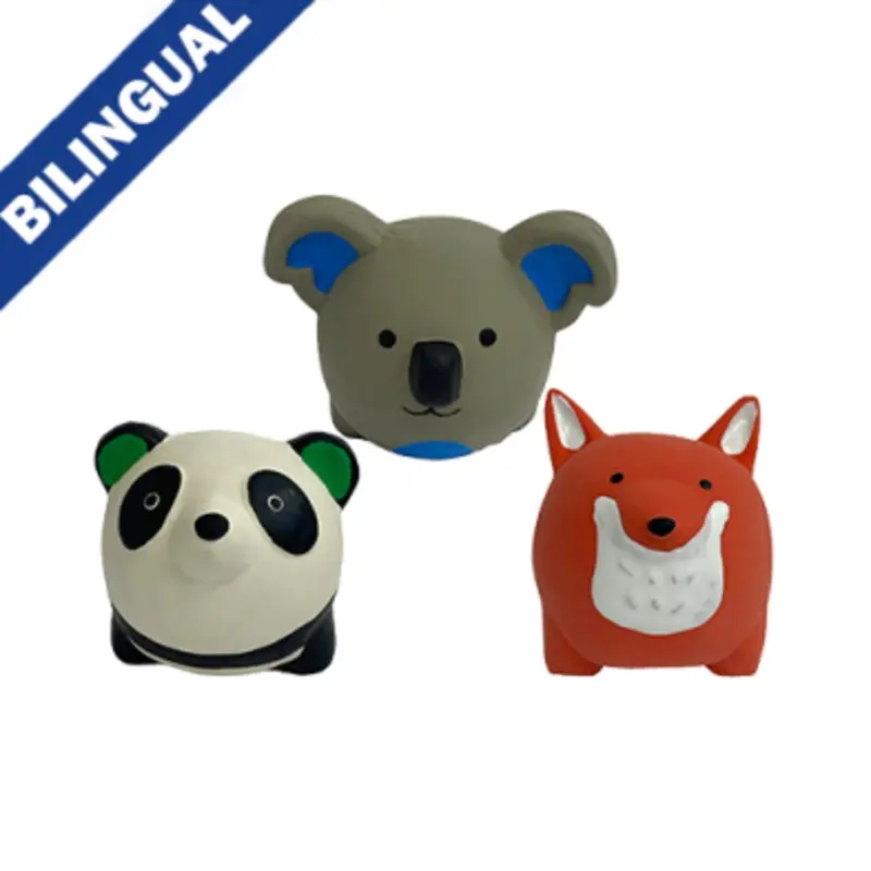 MULTIPET MINPET ROUND ANIMALS 2.5" ASSORTED DOG TOY 1 PIECE