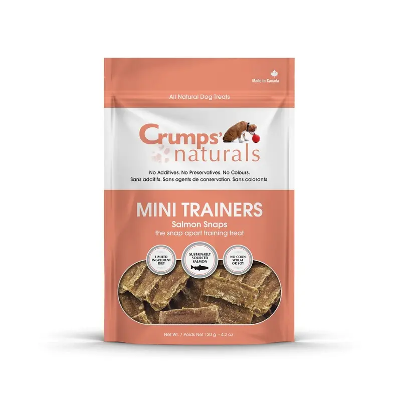 CRUMPS NATURALS SALMON SNAPS MINI TRAINER DOG TREATS