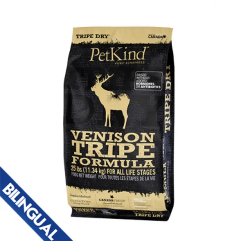PETKIND TRIPE DRY GREEN VENISON TRIPE FORMULA DRY  DOG FOOD