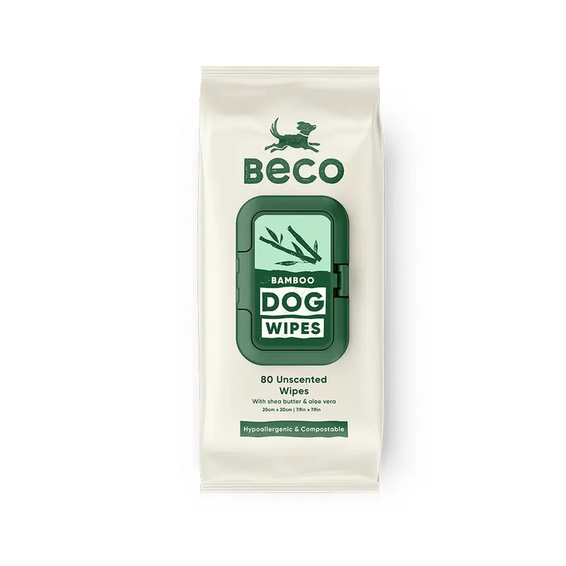 Beco Bamboo Dog Wipes - Unscented