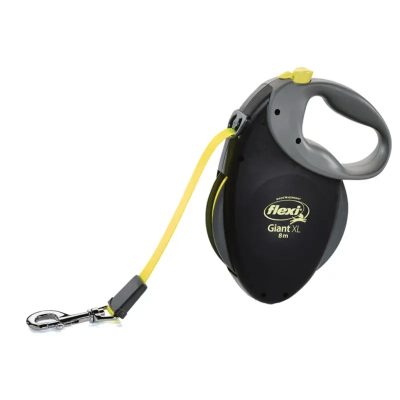 FLEXI GIANT TAPE DOG LEASH - BLACK 8M