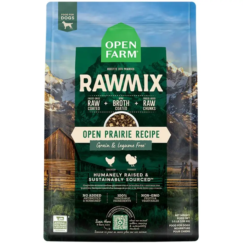 OPEN FARM RAWMIX OPEN PRAIRIE RECIPE GRAIN FREE DOG FOOD