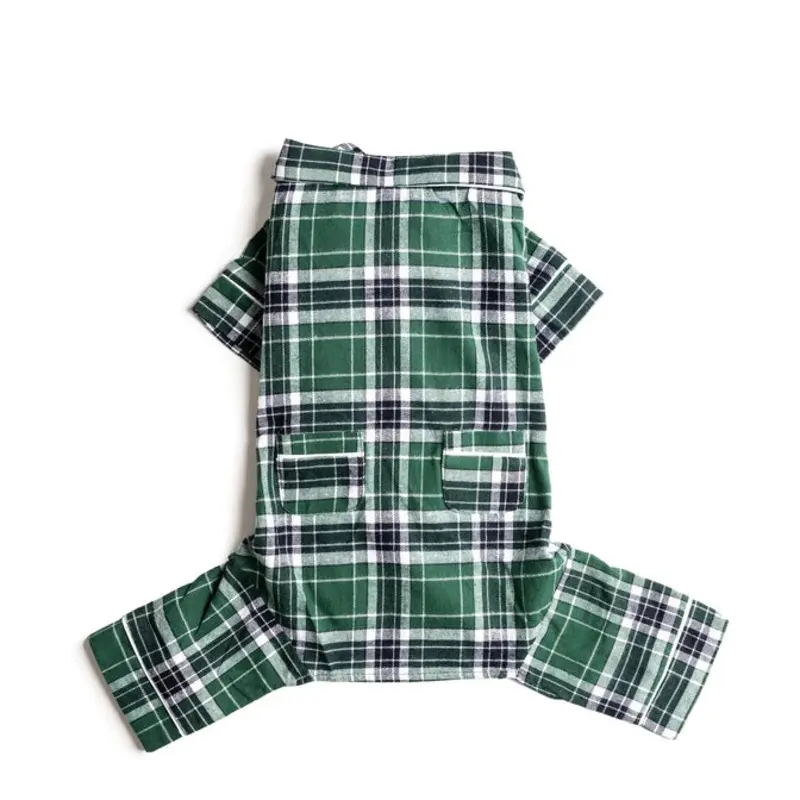 FAB DOG PAJAMAS : GREEN PLAID