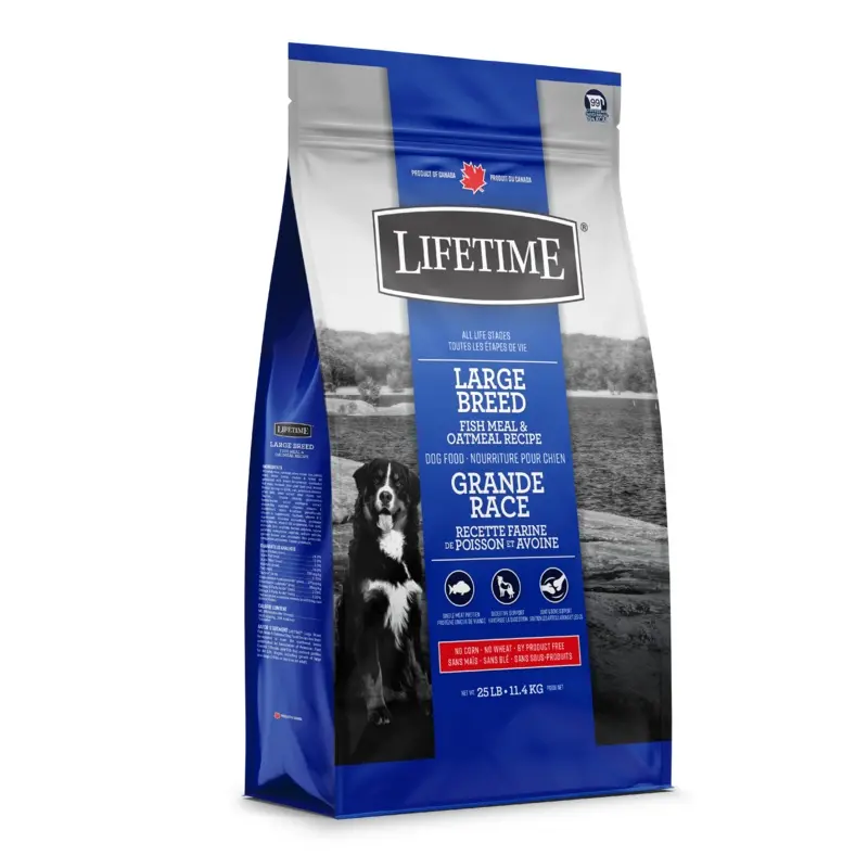 LIFETIME FISH & OATMEAL LARGE BREED DOG DRY FOOD