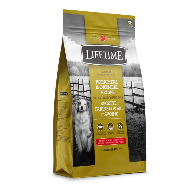 LIFETIME PORK & OATMEAL DOG DRY FOOD