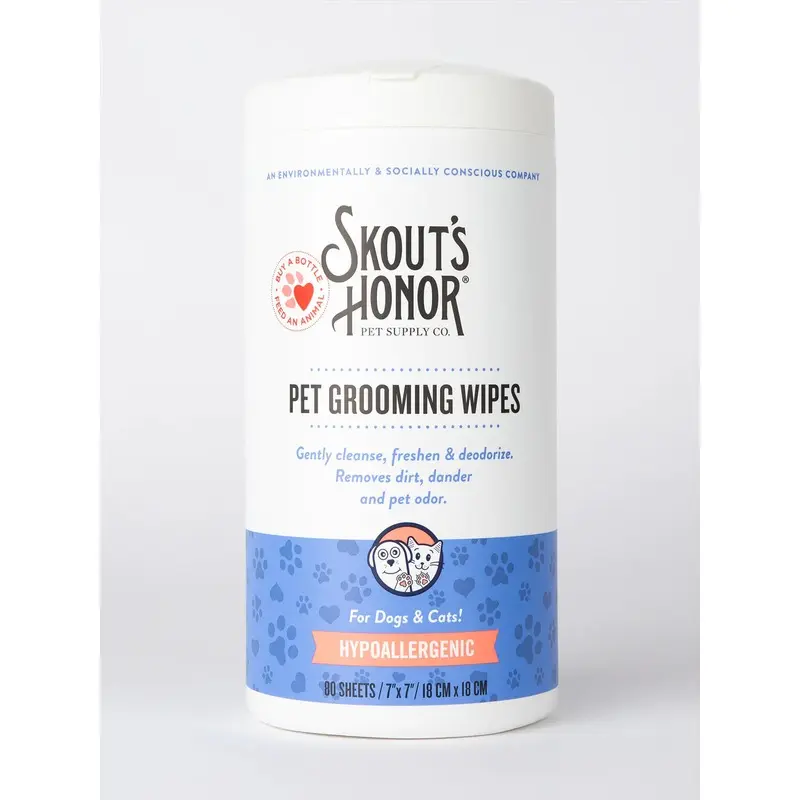 SKOUTS HONOR PET GROOMING WIPES FOR DOGS & CATS