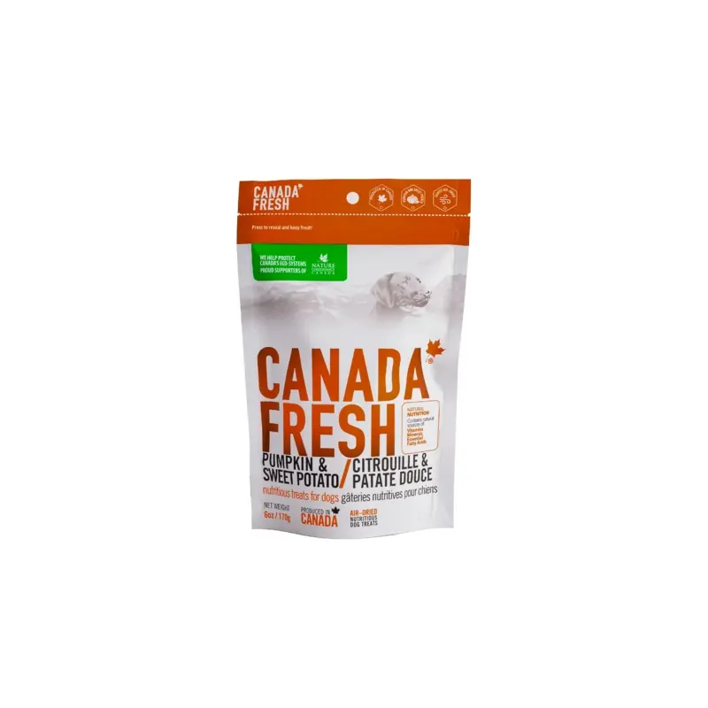 CANADA FRESH AIR DRIED PUMPKIN & SWEET POTATO NUTRITIOUS DOG TREATS