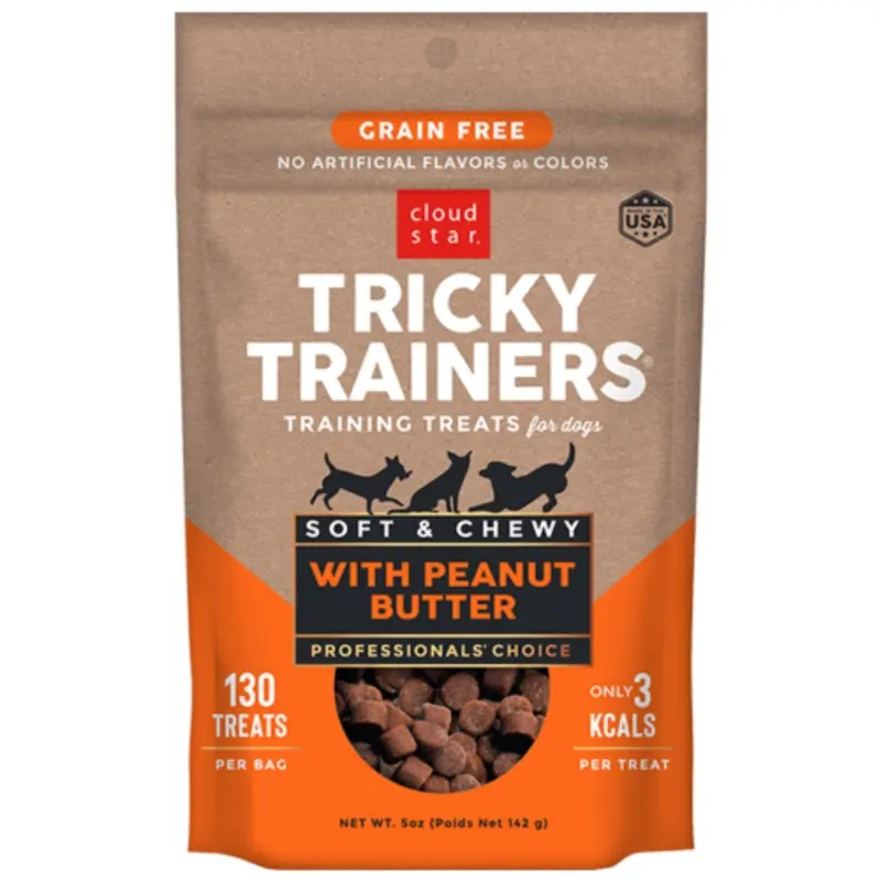 CLOUD STAR TRICKY TRAINERS GRAIN FREE SOFT & CHEWY WITH PEANUT BUTTER