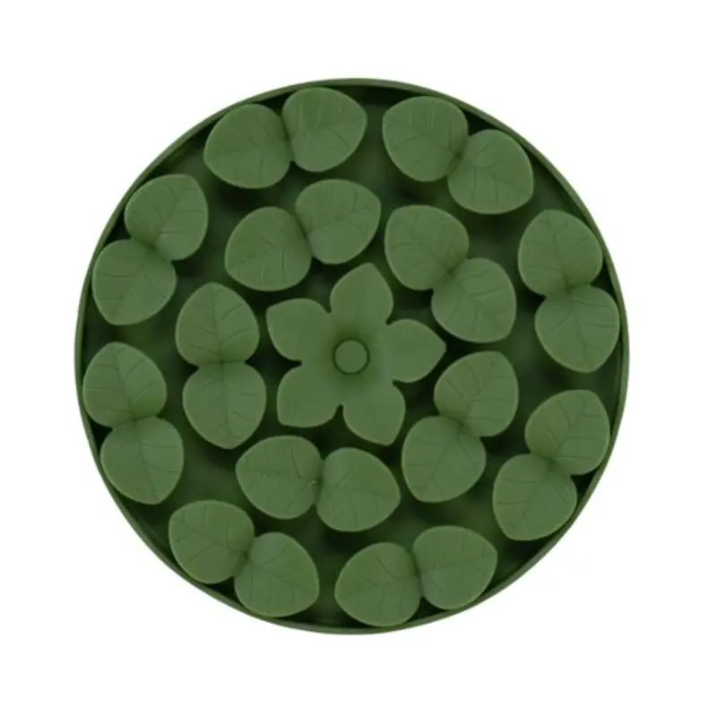 Dexypaws Circle Hide and Seek Silicone Snuffle Mat, Army Green Cat & Dog