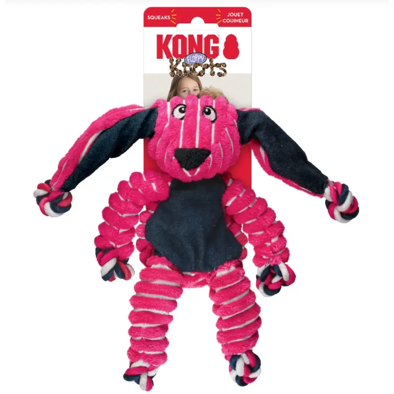 KONG FLOPPY KNOTS BUNNY DOG TOY