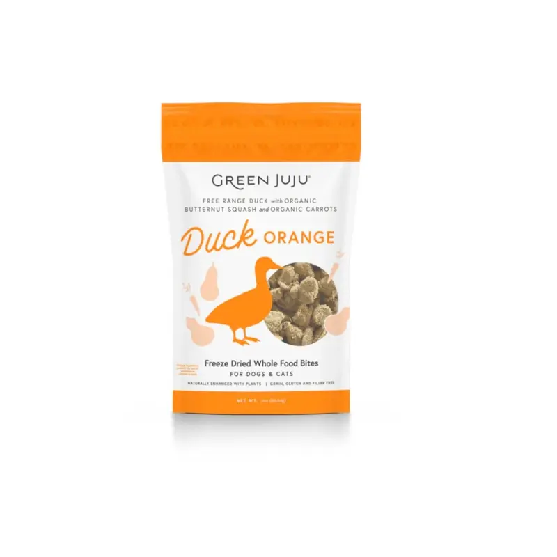 GREEN JUJU DOG/CAT FREEZE DRIED - WHOLE FOOD BITES DUCK