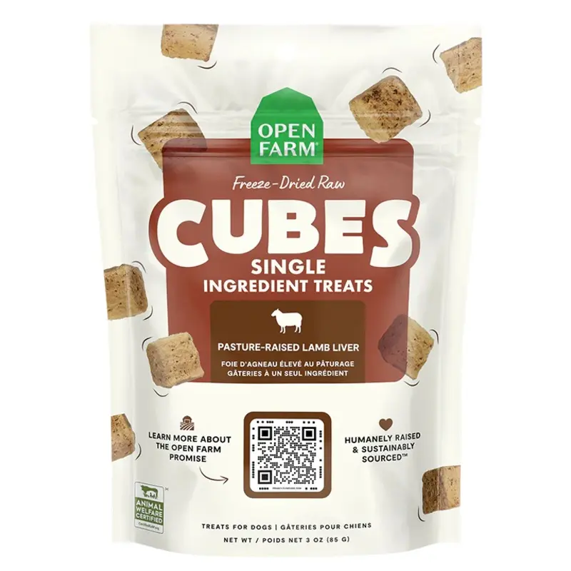 OPEN FARM FREEZE-DRIED RAW LAMB LIVER DOG TREATS
