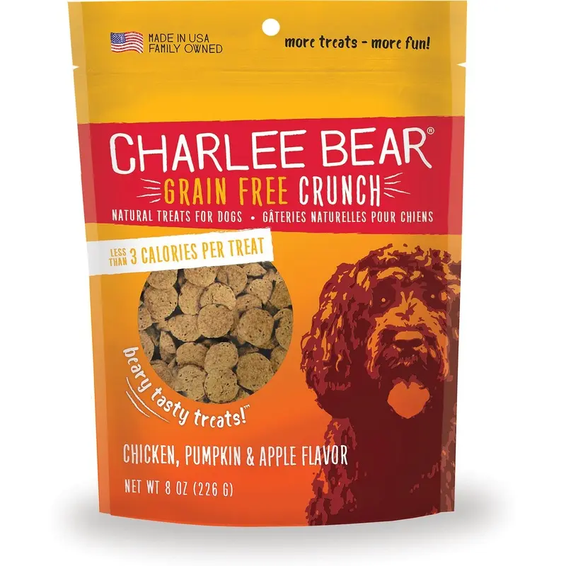 Charlee Bear Crunch Grain Free Chicken, Pumpkin& Apple  8oz