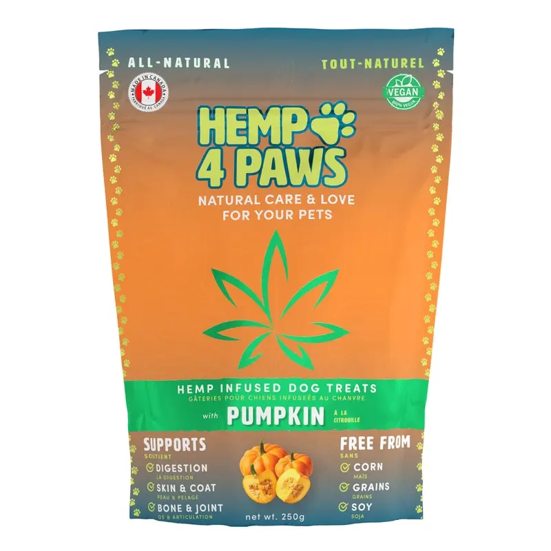 HEMP 4 TAILS DOG TREATS - PUMPKIN