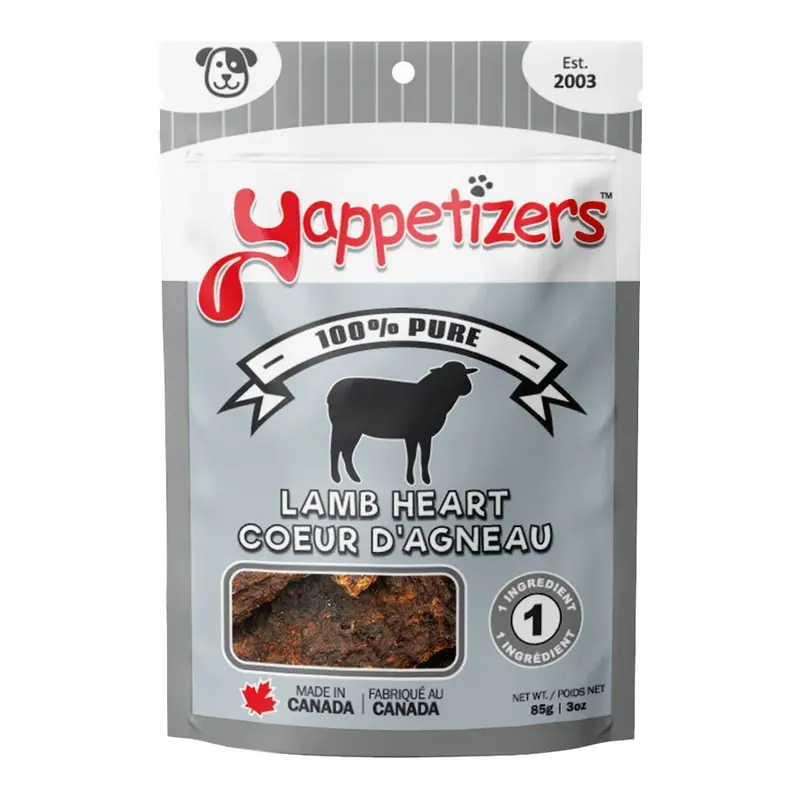 YAPPETIZER DOG TREAT LAMB HEART