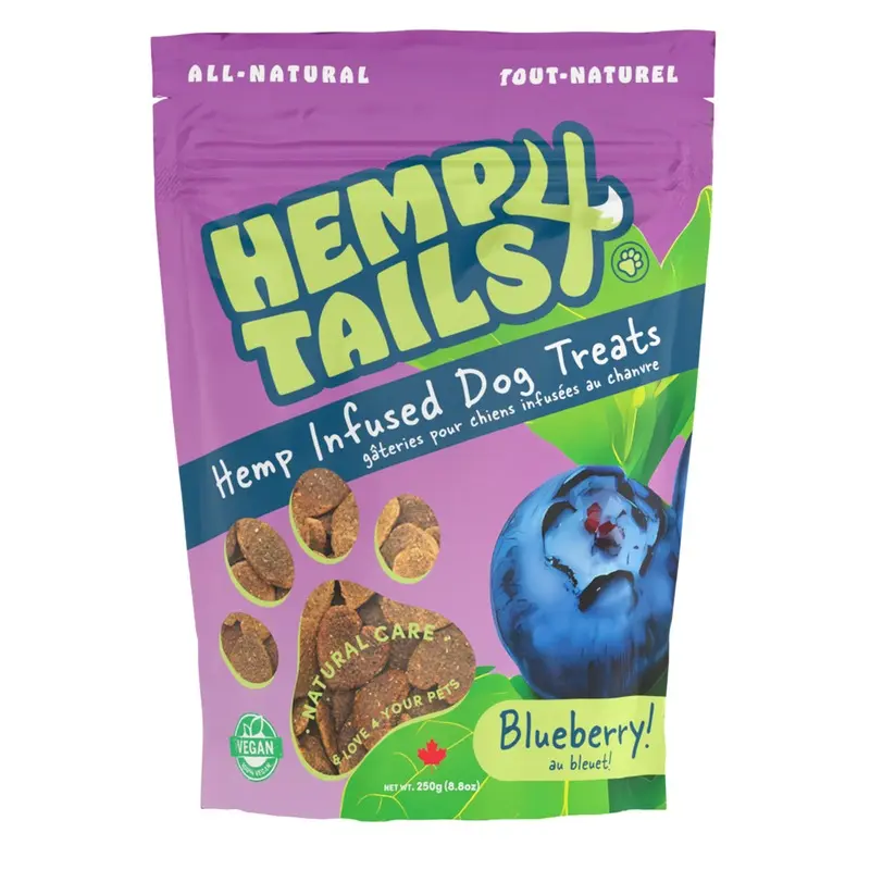HEMP 4 TAILS DOG TREATS - BLUEBERRY