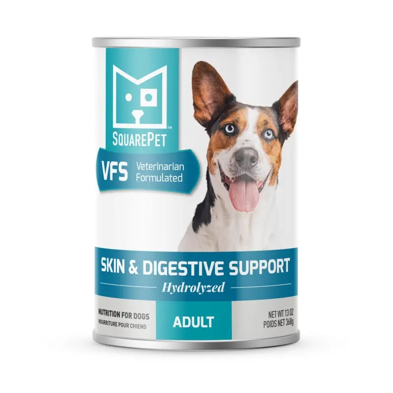 SQUARE PET VFS CANS SKIN & DIGESTIVE SUPPORT FORMULA DOG WET FOOD
