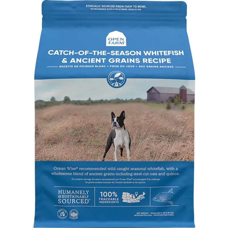 OPEN FARM WHITEFISH & ANCIENT GRAINS DRY DOG FOOD