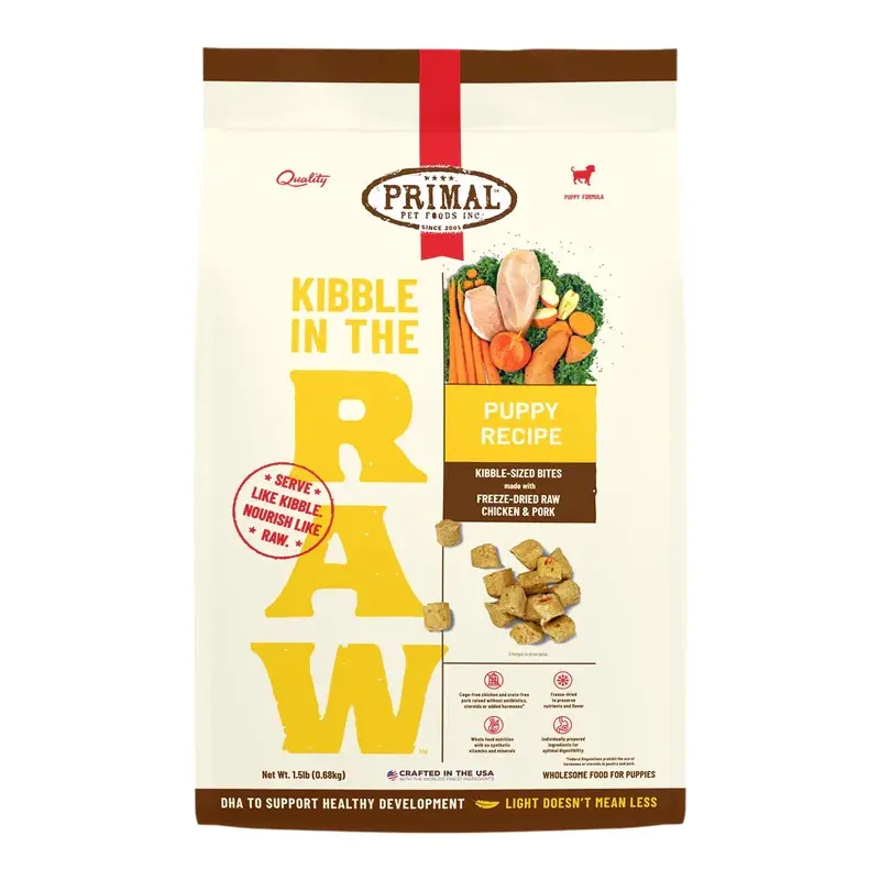 PRIMAL KIBBLE IN THE RAW : PUPPY RECIPE