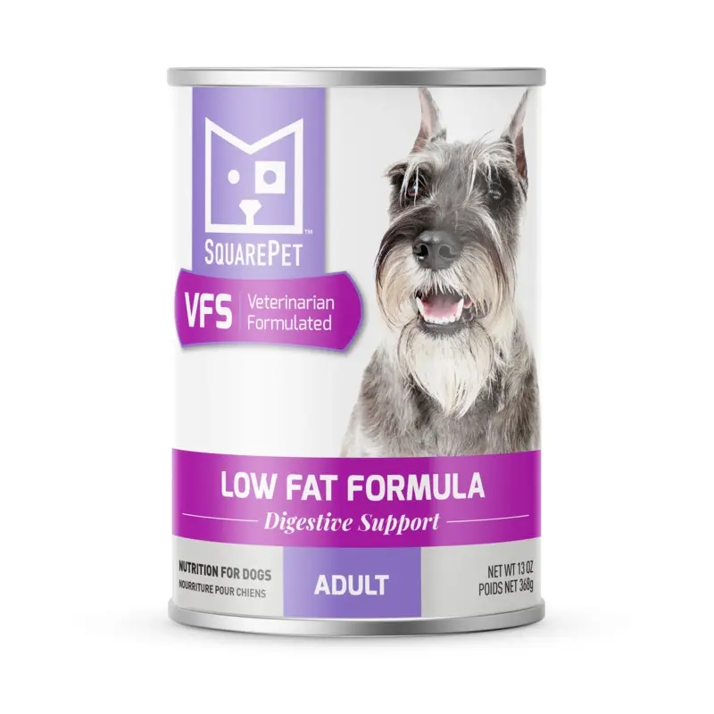SQUARE PET VFS CANS LOW FAT FORMULA DOG WET FOOD