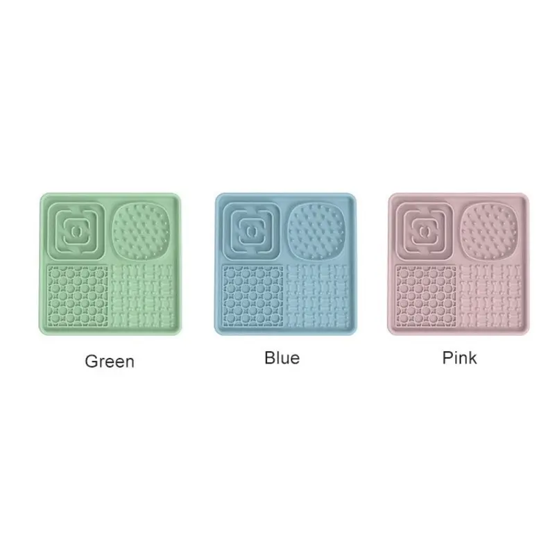 Lazzy Bear Enrichment Licking Mat for Dogs and Cats 1pc with Spatula - Assorted Colors