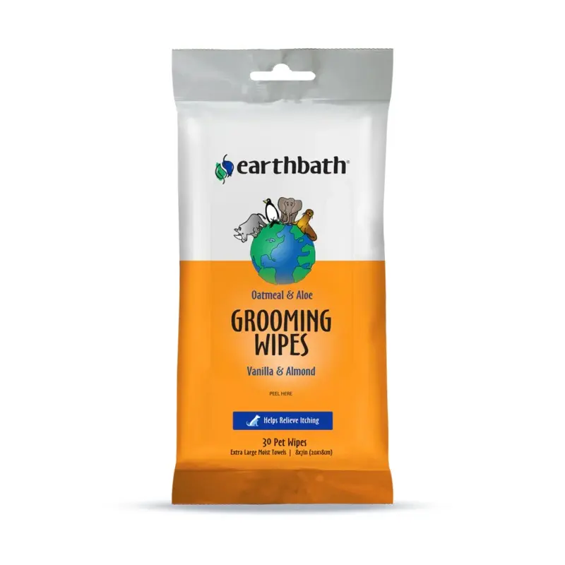 EARTHBATH - GROOMING WIPES : OATMEAL & ALOE