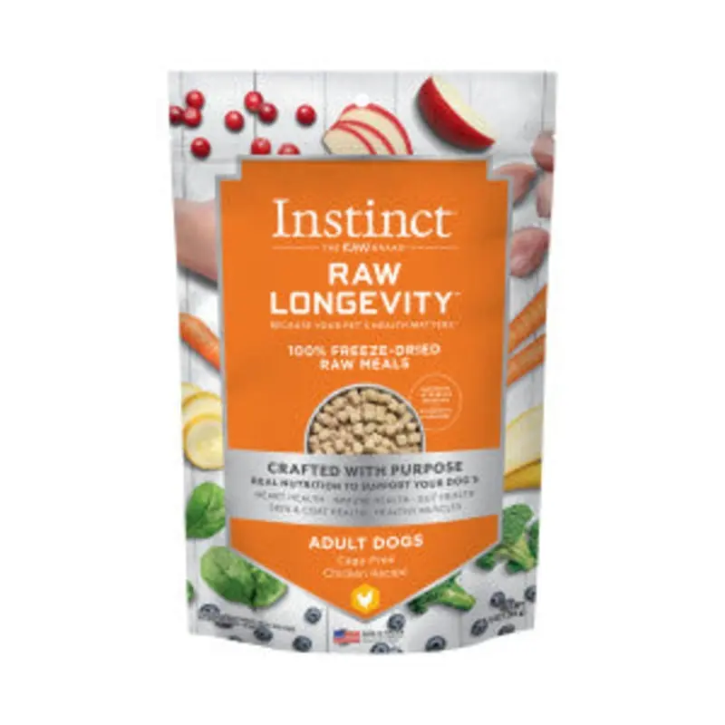INSTINCT DOG FOOD RAW LONGEVITY 100% FREEZE-DRIED RAW MEALS CAGE-FREE CHICKEN RECIPE