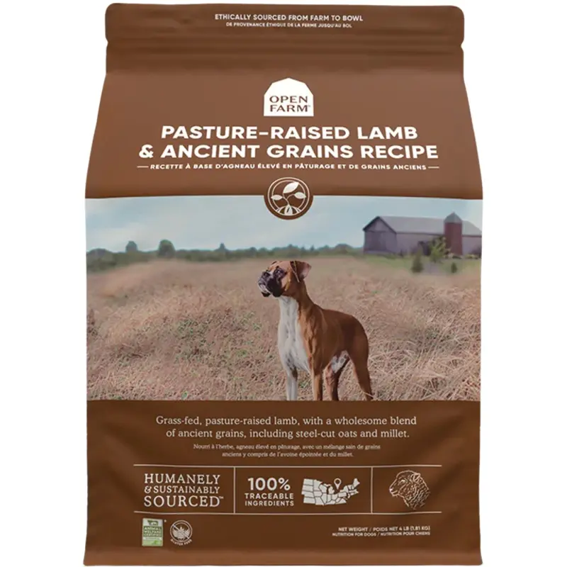 OPEN FARM PASTURE-RAISED LAMB & ANCIENT GRAINS DRY DOG FOOD