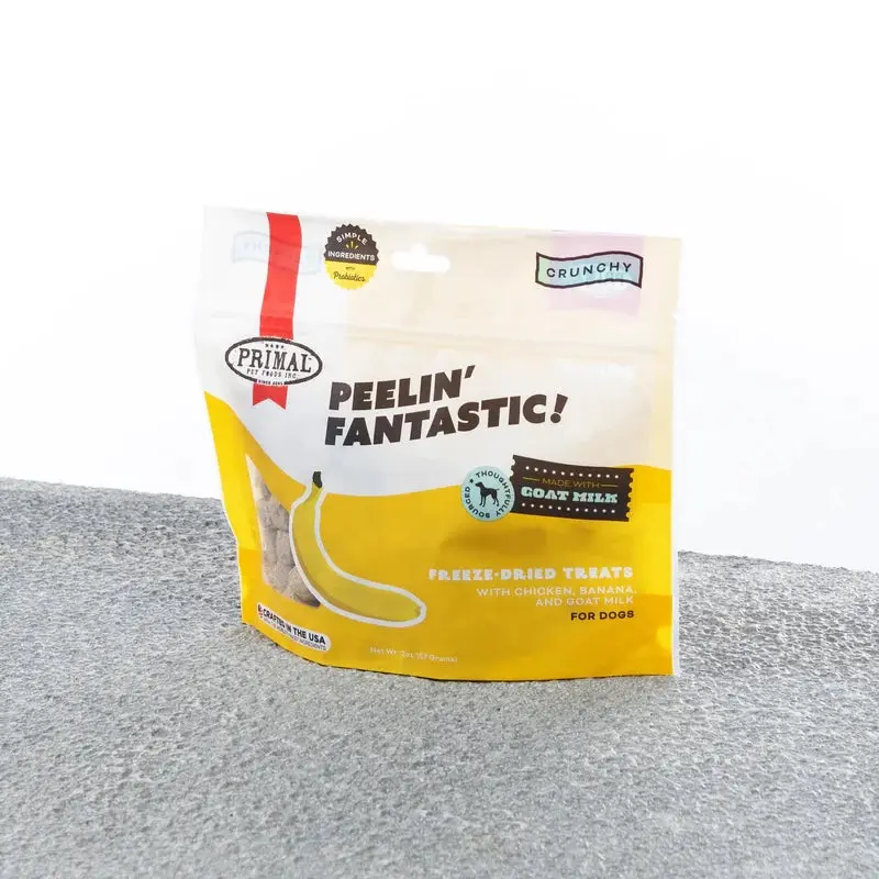 PRIMAL PEELIN' FANTASTIC FREEZE DRIED TREAT - CHICKEN, BANANA & GOAT MILK