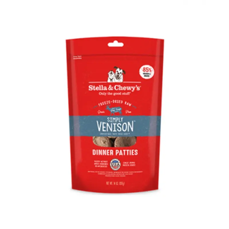 STELLA & CHEWY'S SIMPLY VENISON DINNER PATTIES FREEZE-DRIED RAW DOG FOOD