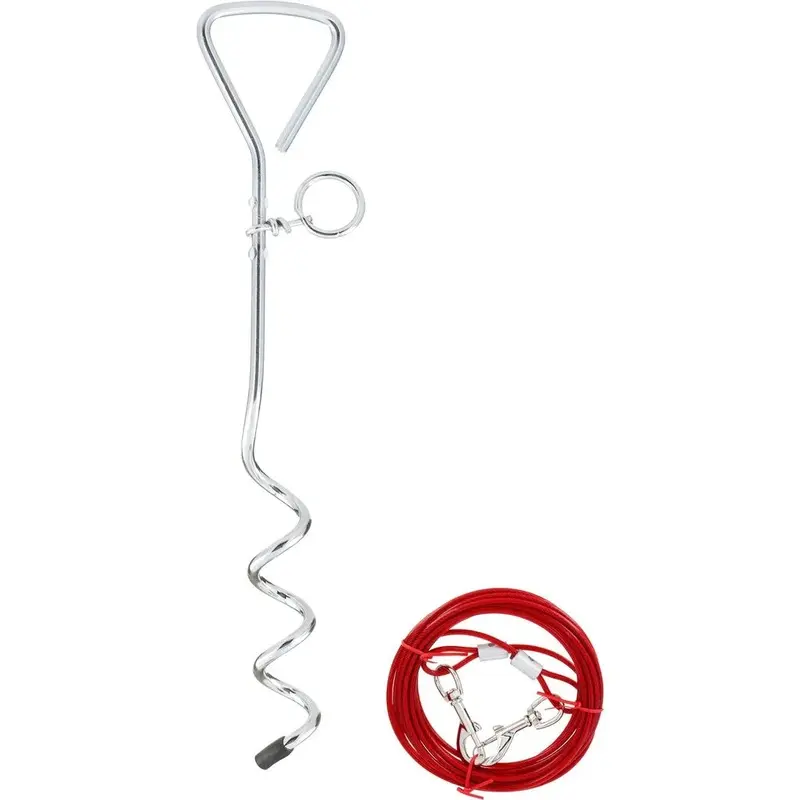 Bud-Z Metal Stake And Cable Dog 15ft 1pc