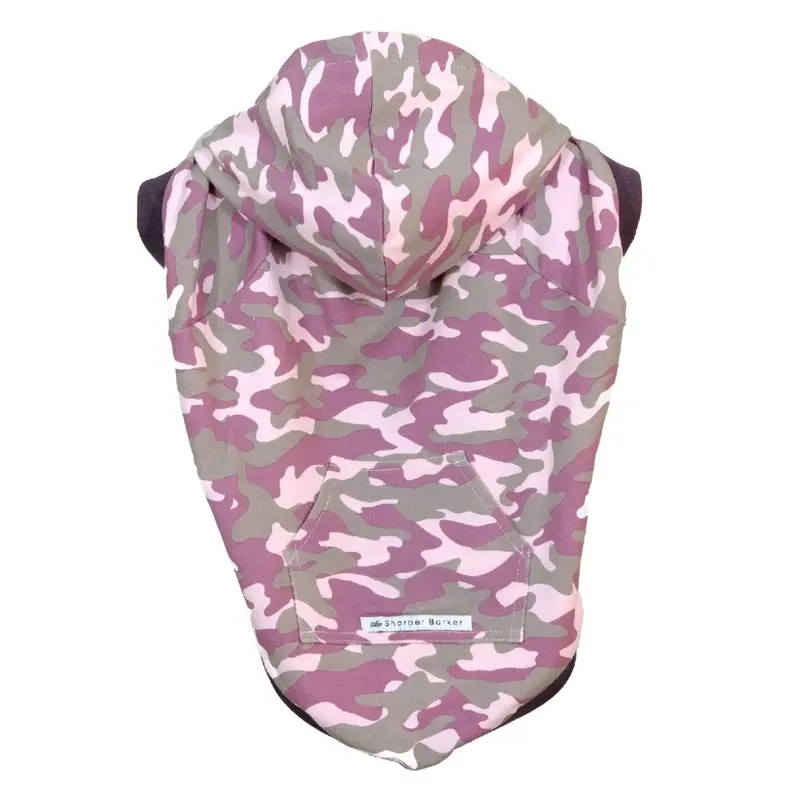 SHARPER BARKER FRENCH TERRY HOODIES EMMA : PINK CAMO