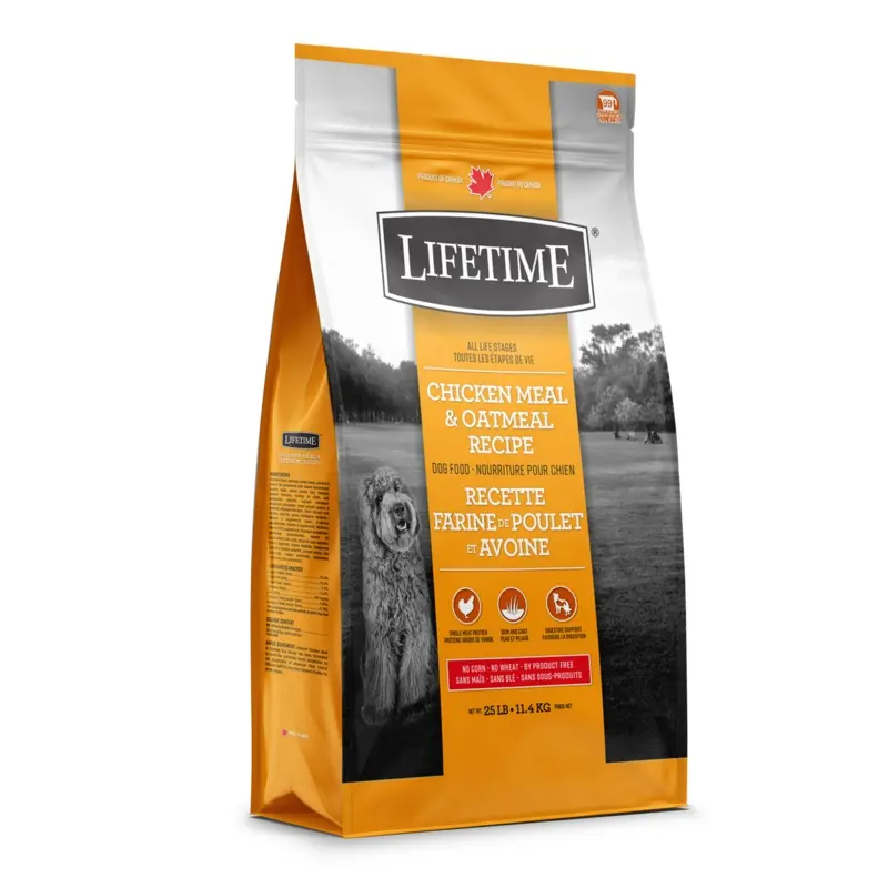 LIFETIME CHICKEN & OATMEAL DOG DRY FOOD