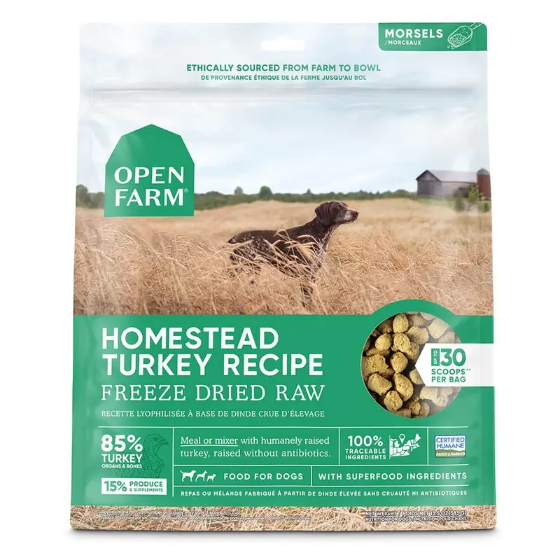 Open Farm Homestead Turkey Freeze Dried Dog Food, 13.5 Oz
